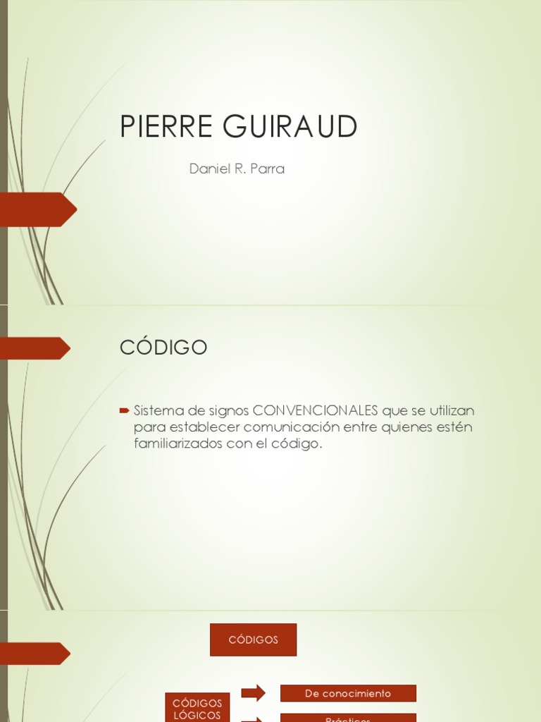 Códigos de Pierre Guiraud PDF Sociedad Comunicación