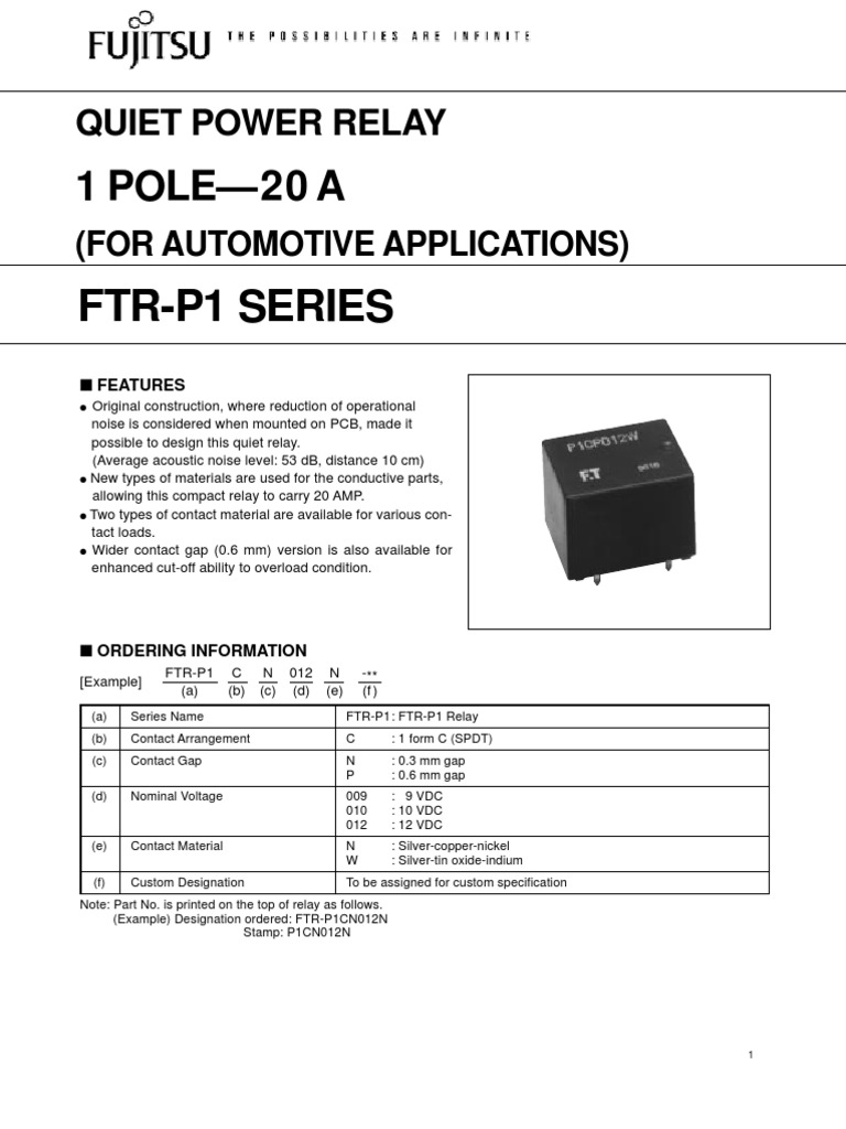 FTR p1 | PDF | Relay | Electric Motor