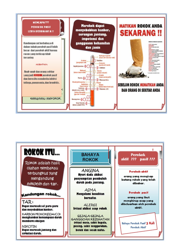  Leaflet  Bahaya Rokok 