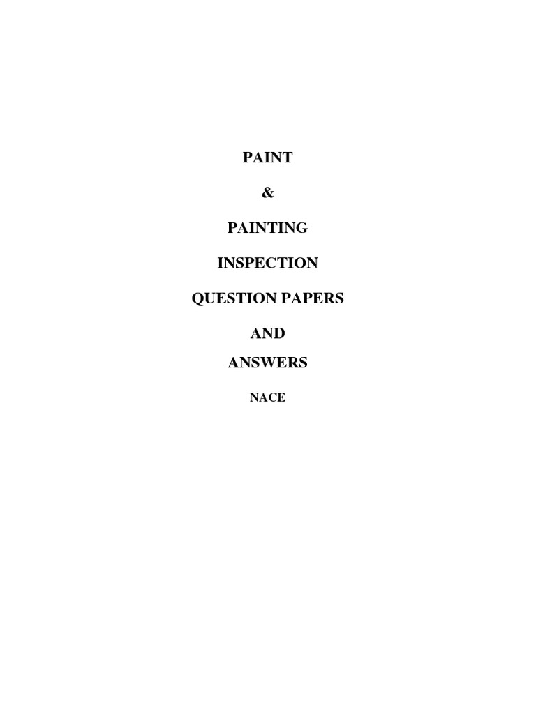 Painting Inspection Q&A Guide | PDF | Paint | Varnish