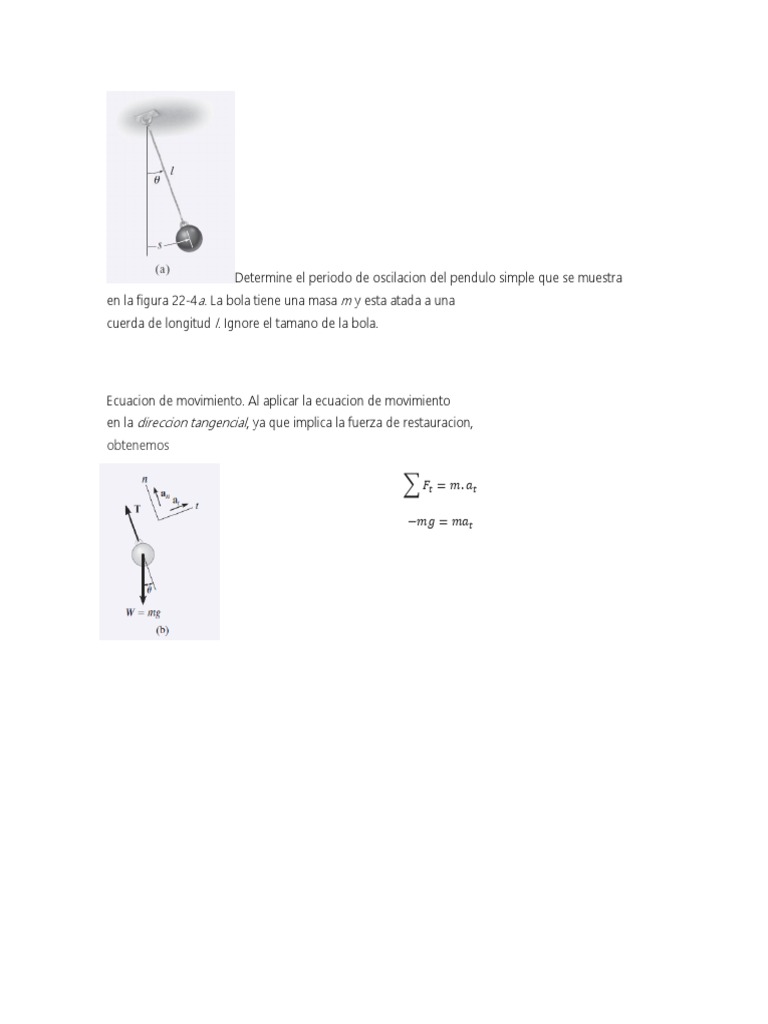 Cálculo del Período de un Péndulo Simple | PDF