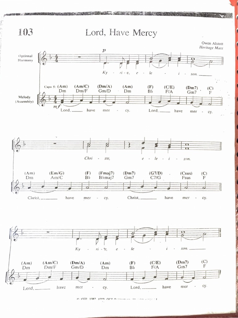Lord Have Mercy Heritage Mass PDF