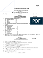 Environmental Pollution Exam Questions