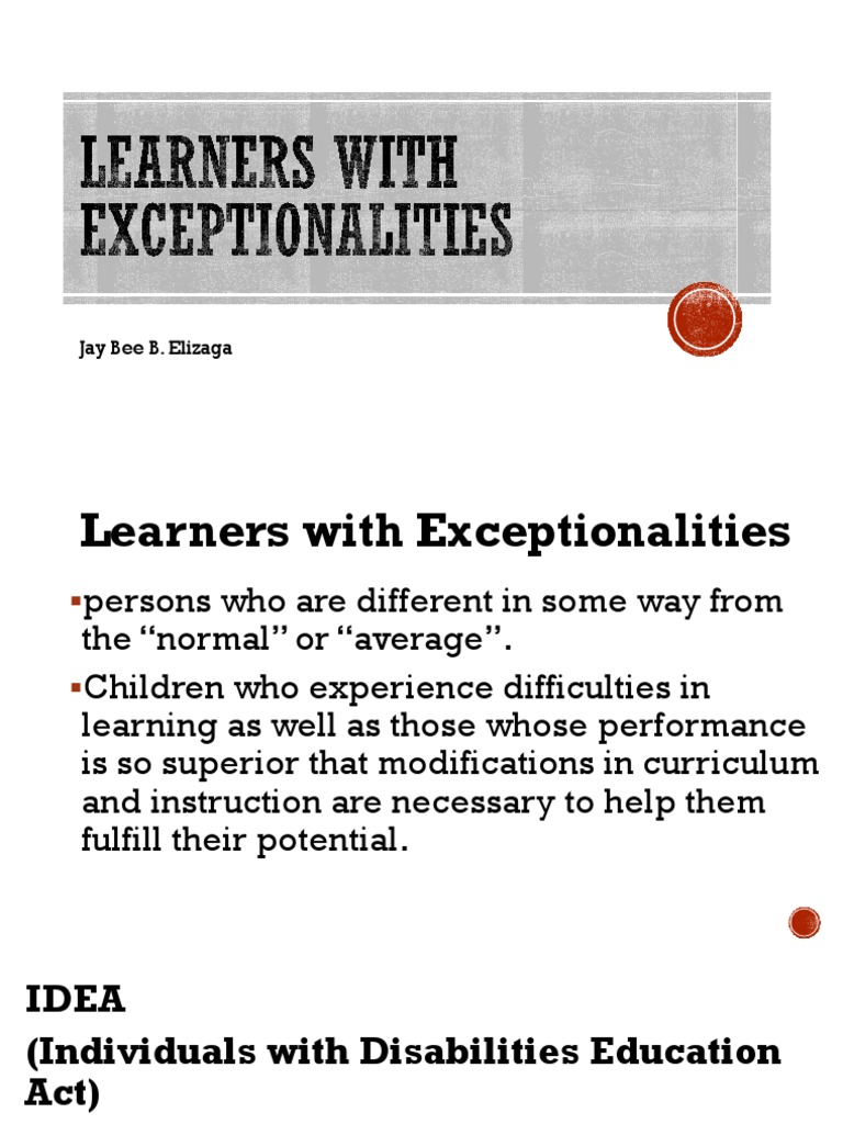 Understanding Learners with Exceptionalities | PDF | Intellectual ...