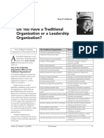 Do You Have A Traditional Organization or A Leadership Organization?
