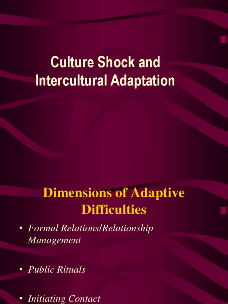 Culture Shock (Intercultural Adaptation).ppt Cross Cultural Communication Emotions