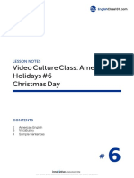 Video Culture Class: American Holidays #6 Christmas Day: Lesson Notes