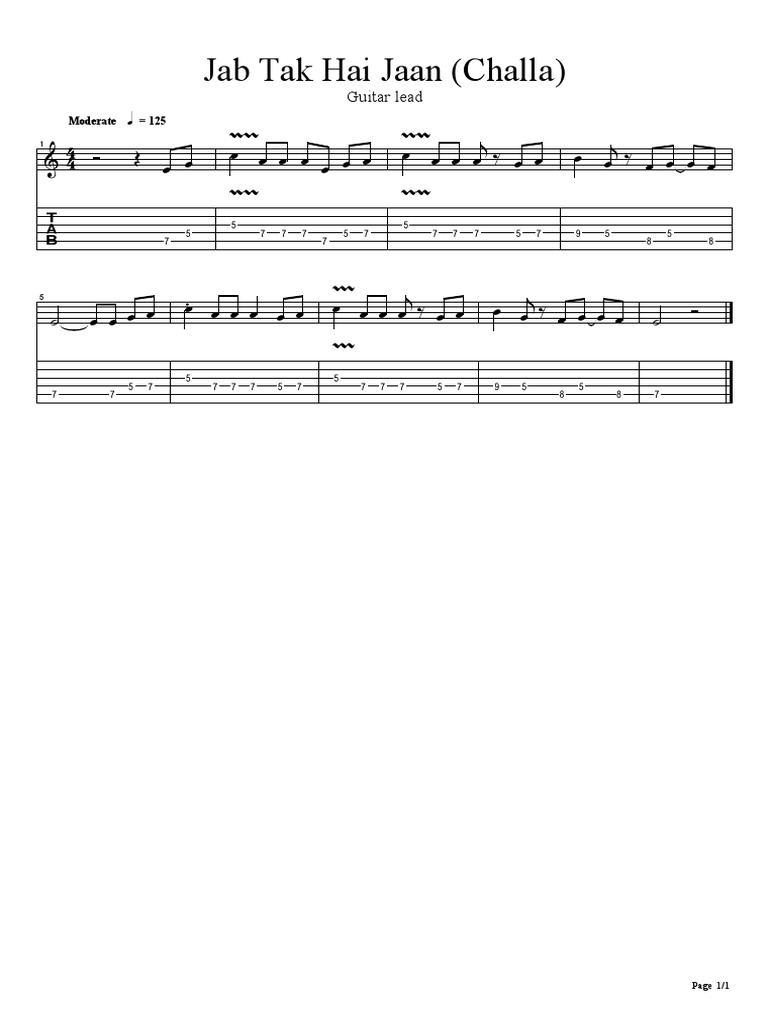 Jab Tak Hai Jaan (Challa) PDF