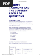 Bloom's Taxonomy of Questions