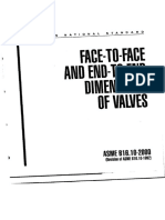 Face-To-face and End-To-End Dimensions of Valves Asme b16