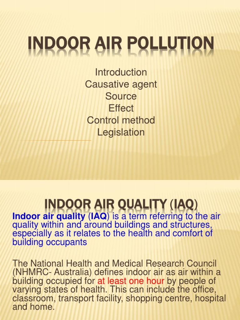 5.0 Indoor Air Pollution | PDF | Volatile Organic Compound | Air Pollution