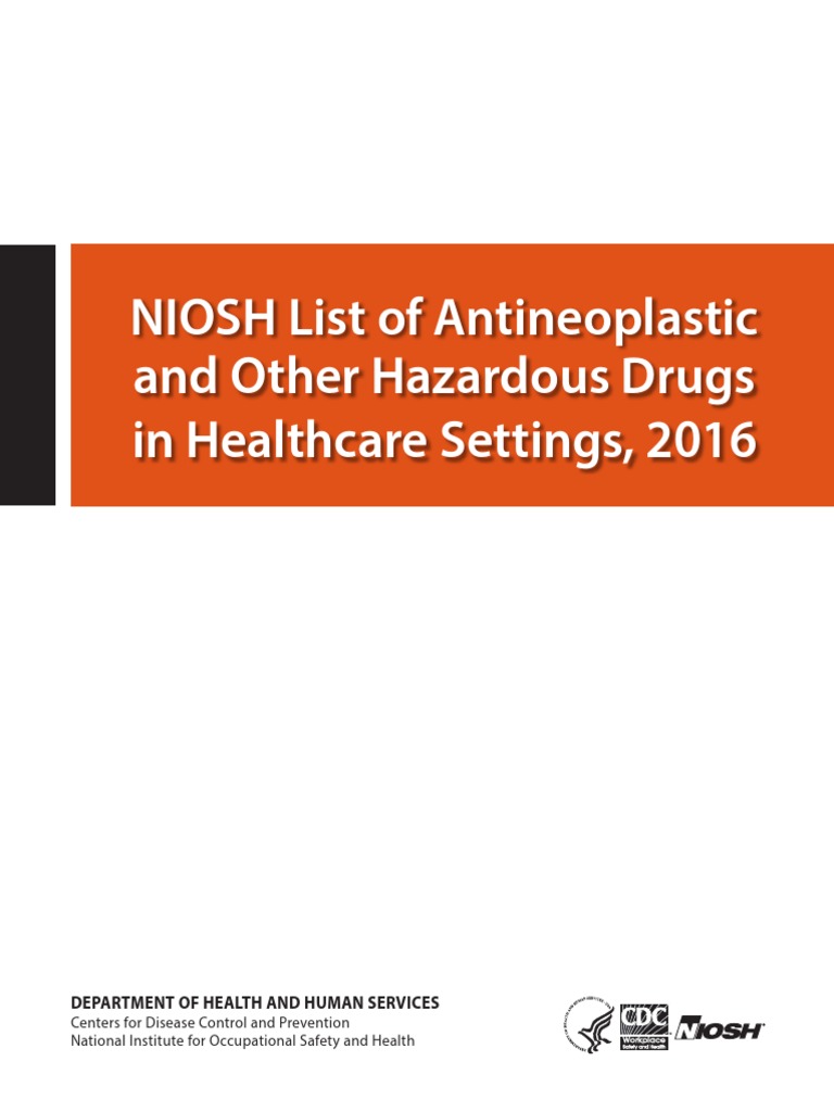 Hazardous Drugs List 2016 161 Toxicity Chemotherapy