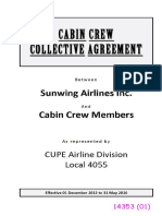 !bin Crew 0L!E Tiye Agreement: Sunwing Airlines Inc. Cabin Crew Members