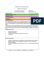 MCT/MST Lesson Observation Form: Aaesha Rashed - H00300189 Grade Level: 3