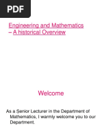 Engineering and Mathematics - A Historical Overview