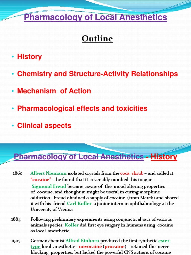 Mechanism of Action of Local Anesthetics | PDF | Action Potential ...