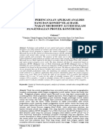 Kajian Perencanaan Aplikasi Analisis Varians Dan Konsep Nilai Hasil Menggunakan Microsoft Access Dalam Pengendalian Proyek Konstruksi