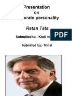 Presentation On Corporate Personality: Ratan Tata