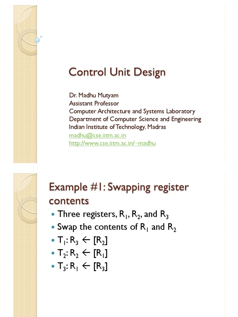 Control Unit PDF Computer Engineering Digital Electronics