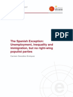 WP3 2017 GonzalezEnriquez Spanish Exception Unemployment Inequality Inmigration No Right Wing Populist Parties