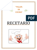 Recetario Taller Cocina