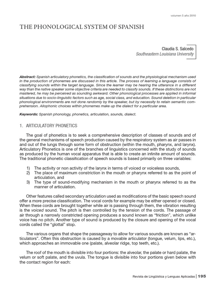 Spanish phonology.pdf Phoneme Consonant