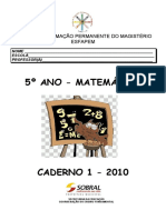 Caderno 1 - 5 Ano - Matemtica 2010