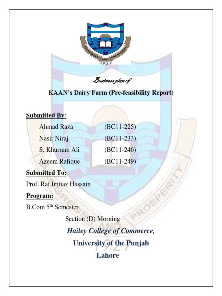 Dairy business plan pdf image
