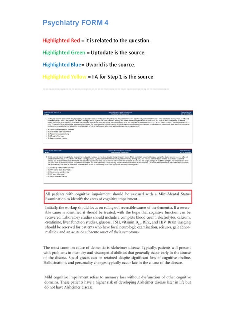 CMS Psychiatry 4 Form | PDF | Mania | Dystonia