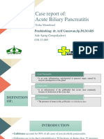 Case Report of Acute Biliary Pancreatitis