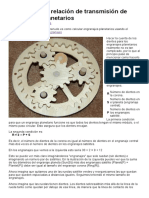 Cálculos de La Relación de Transmisión de Engranajes Planetarios