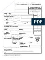 Fisa Detinatorului de Permis de Conducere