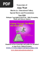 Alan Watt Blurb Transcripts 2006