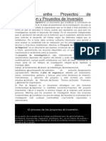 Diferencias Entre Proyectos de Investigación y Proyectos de Inversión