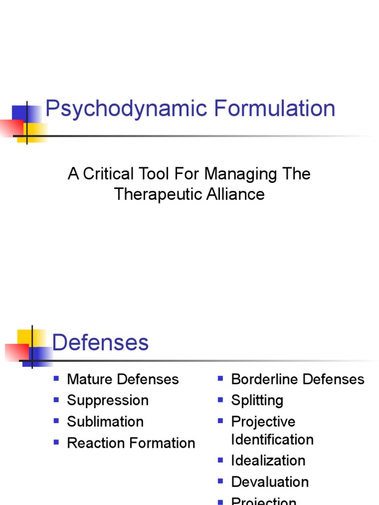 Psychodynamic Formulation in Therapy | PDF | Psychotherapy | Attachment ...