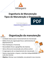 Tipos de Organização da Manutenção