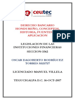 OscarRodriguez - 31121727 - Tarea-01 - Derecho Bancario Hondureño, Concepto, Historia, Fuentes y Aplicación PDF