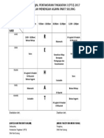 Jadual Anjal Tingkatan 3