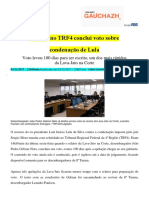 Relator No TRF4 Conclui Voto Sobre Condenação de Lula