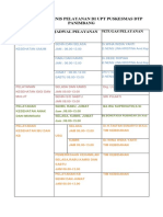 Jadwal Dan Jenis Pelayanan Di Upt Puskesmas DTP Panimbang