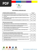 Manual Handling Quiz 2016