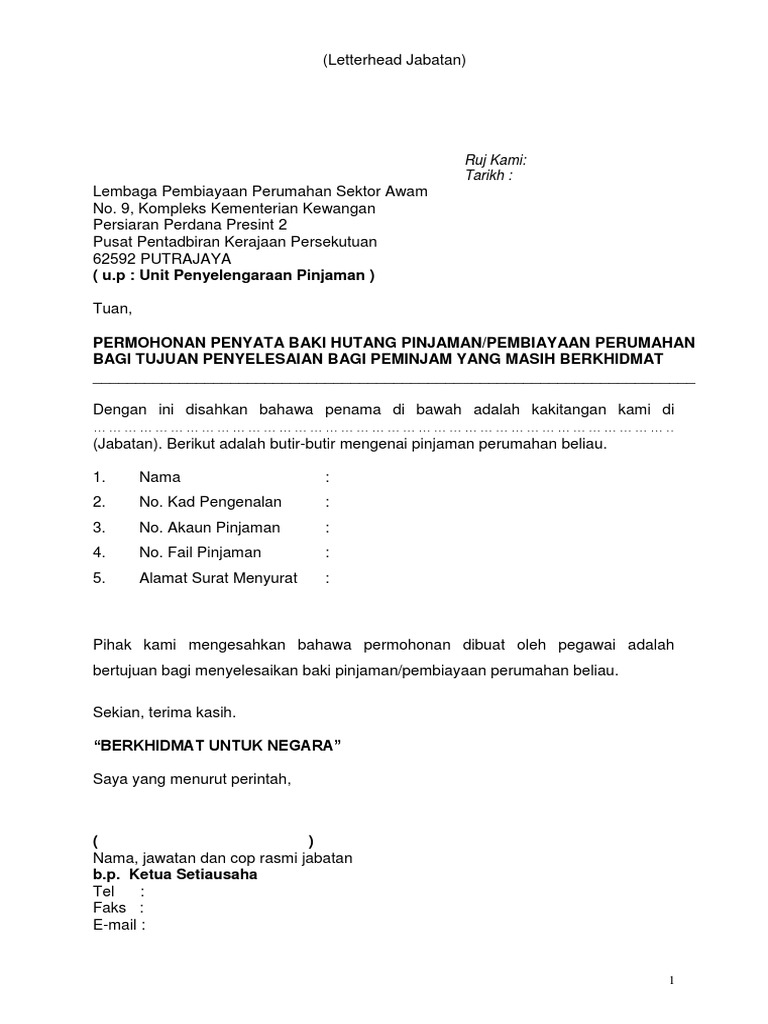 Surat Pinjaman Pdf Pdf