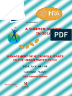 A Summer School IN 2016: Management of Micropollutants in The Urban Water Cycle