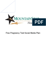 Free Pregnancy Test Social Media Plan