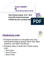 Materi III. Pengenalan Alat Lab Gelas, Non Gelas Dan Plastik