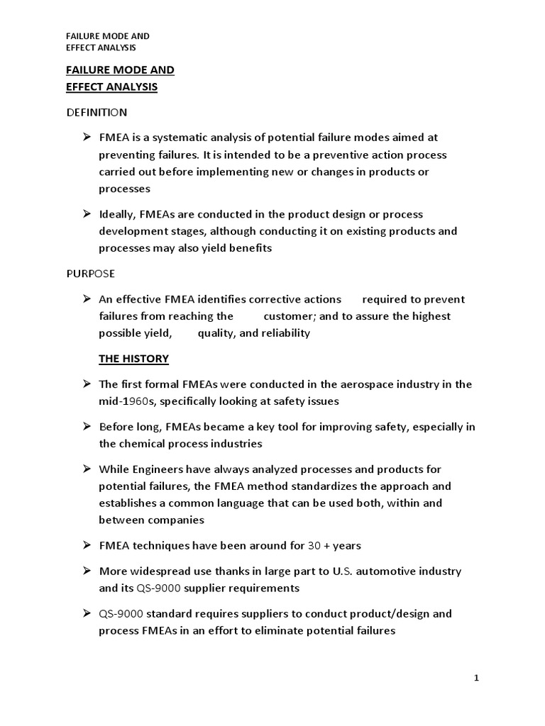Understanding Fmea Analysis: A Comprehensive Guide – IOQJ