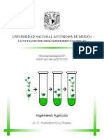 Micropropagación Manual de Prácticas UNAM PDF