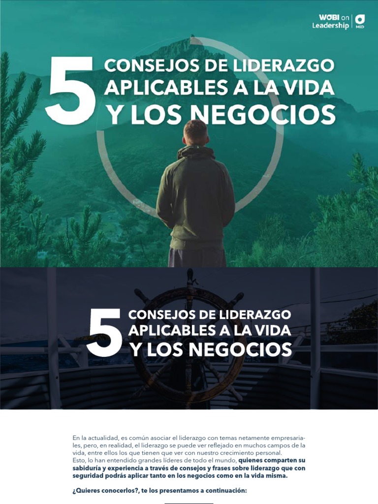 Consejos de Liderazgo para Crecimiento Personal | PDF | Liderazgo ...