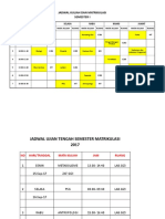 Jadwal Matkul Semtr.1