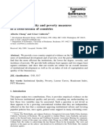 Institutional Quality and Poverty Measures in A Cross-Section of Countries